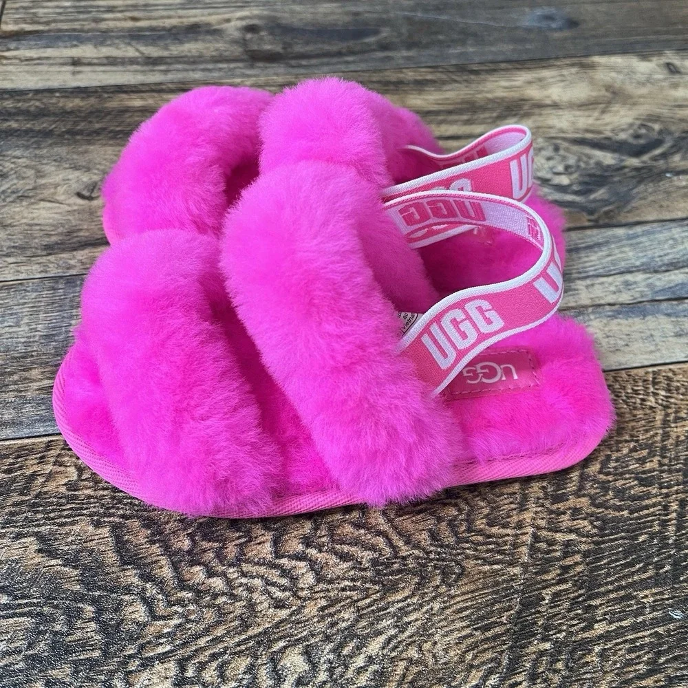 UGG Oh Yeah Slingback Slippers Toddler Girls 9 Hot Pink Girly